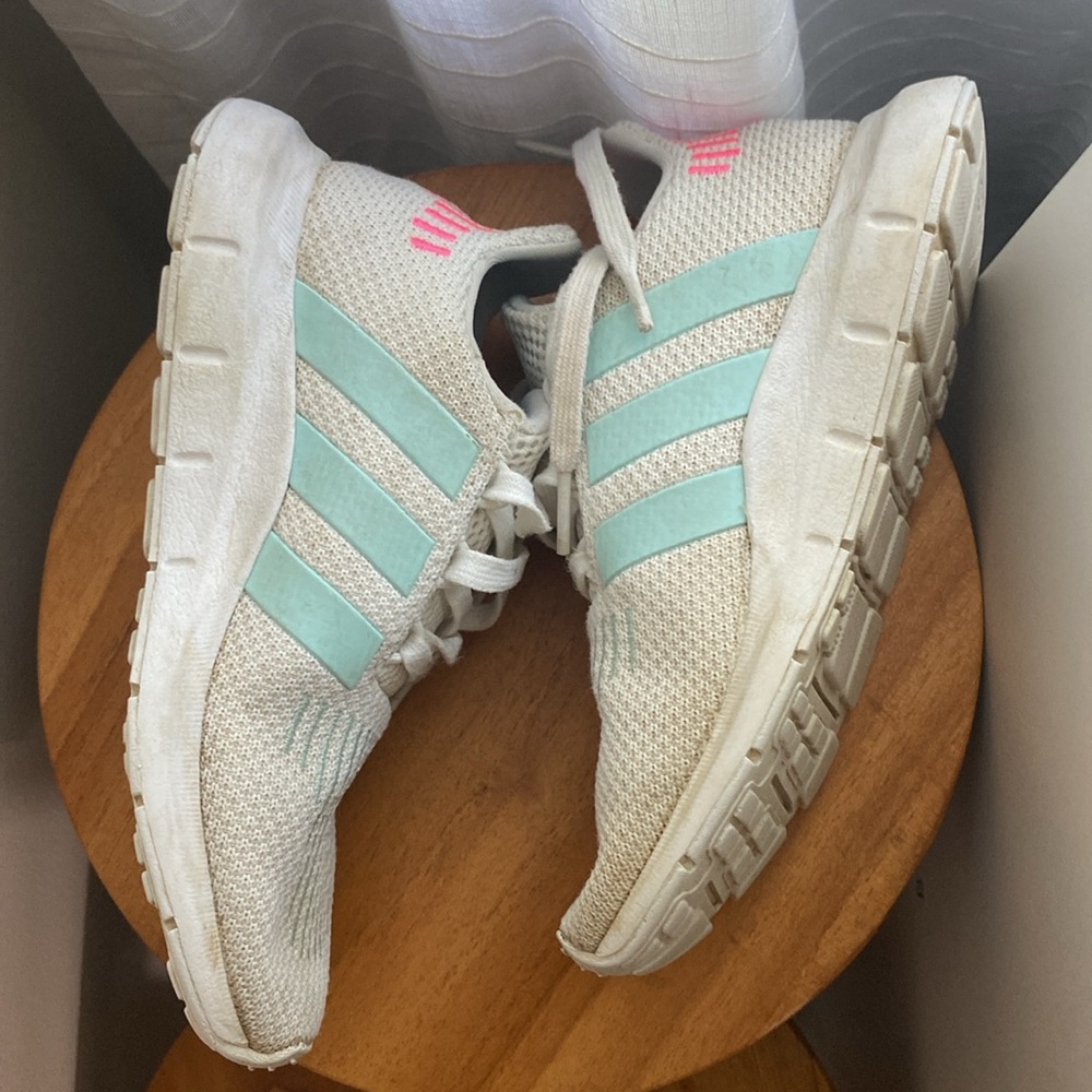 Adidas Swift 13K White and Aqua - Picture 2 of 6